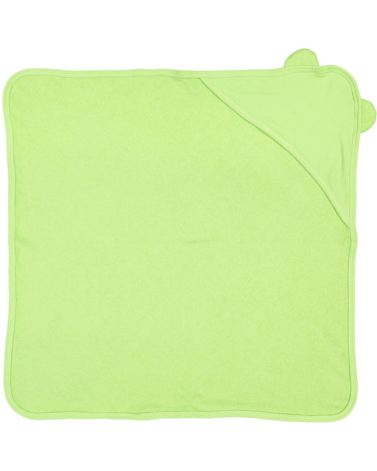 Infant Hooded Terry Cloth Towel With Ears - Key Lime