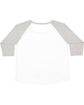 Women's Curvy Baseball T-Shirt - White / Vintage Heather