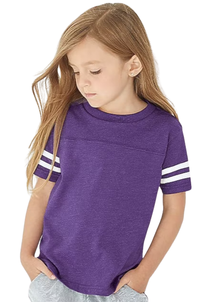 Toddler Football T-Shirt - Vintage Purple / Blend White