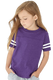 Rabbit Skins 3037 - Toddler Football T-Shirt - Vintage Purple / Blend White