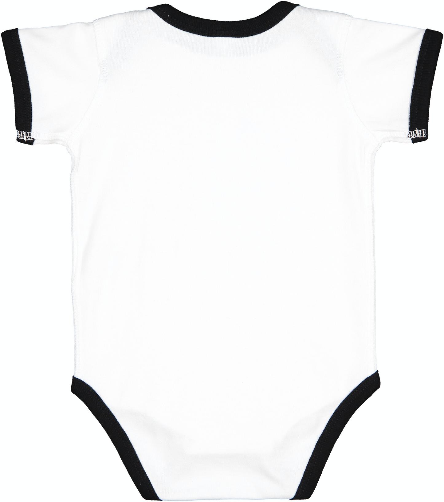 Infant Baby Rib Bow Tie Bodysuit - White / Black