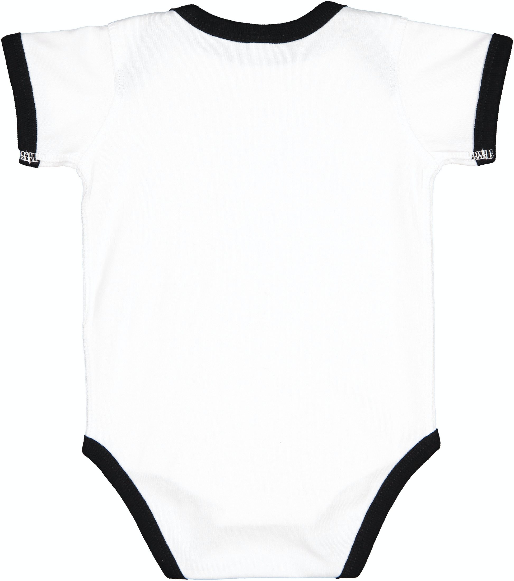 Infant Baby Rib Bow Tie Bodysuit - White / Black