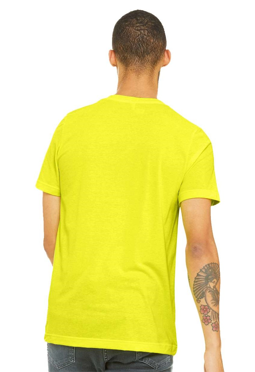 Unisex Jersey Short-Sleeve V-Neck T-Shirt - Neon Yellow