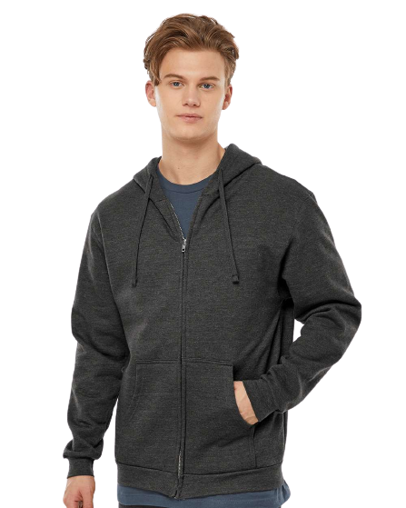 Unisex Fleece Zip Hoodie - Heather Graphite