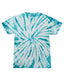 Tie-Dye CD100Y - Youth 100% Cotton T-Shirt - WHITE/ TURQUOISE