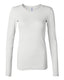 Bella + Canvas 8751 - Women's Long Sleeve Sheer Mini Rib Tee - White