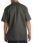 Unisex Short-Sleeve Work Shirt - Olive Green