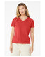 Bella + Canvas 6405CVC - Women's Relaxed Jersey V-Neck T-Shirt - Heather Red