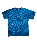 Unisex Multi-Color Spiral Short Sleeve T-Shirt - Navy