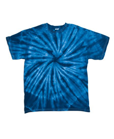 Unisex Multi-Color Spiral Short Sleeve T-Shirt - Navy