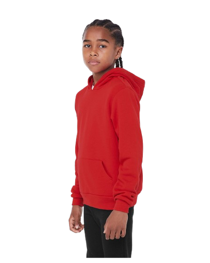 Youth Sponge Fleece Pullover Hoodie - Red
