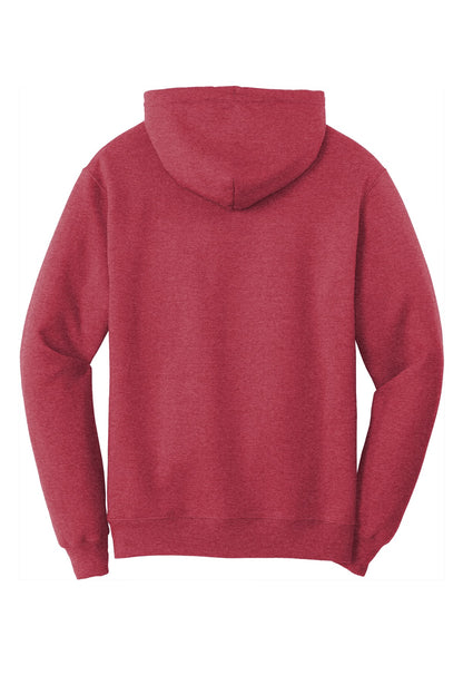 Unisex Core Fleece Pullover Hoodie - Heather Red