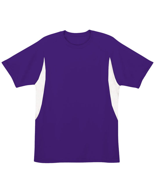Men's Cooling Performance Color Blocked T-Shirt - Purple / White
