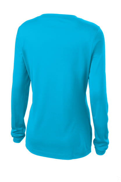 Women's Long Sleeve PosiCharge Competitor V-Neck Tee - Atomic Blue