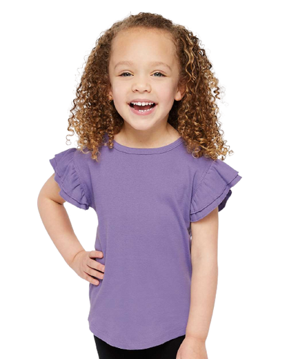 Toddler Flutter Sleeve T-Shirt - Lavender