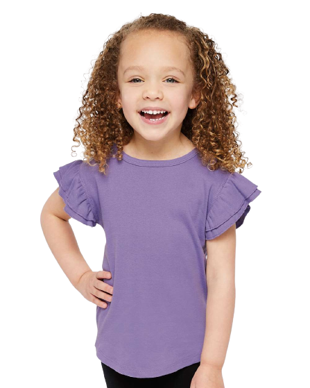Toddler Flutter Sleeve T-Shirt - Lavender