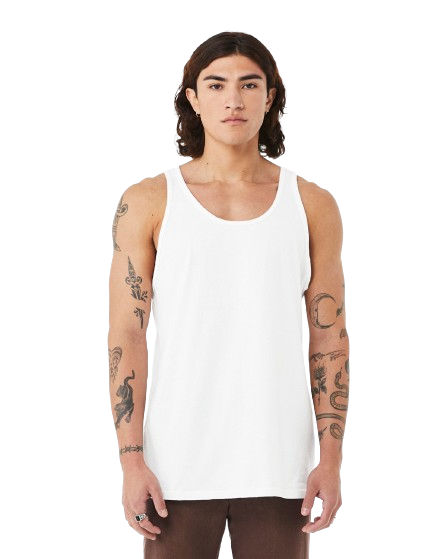 Unisex Heather CVC Tank - Solid White Blend