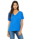 Bella + Canvas 8815 - Women's Slouchy V-Neck T-Shirt - True Royal Triblend