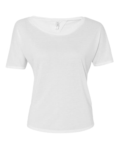 Women's Flowy Open Back Tee - White