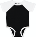 Infant Baseball Bodysuit - Black / White