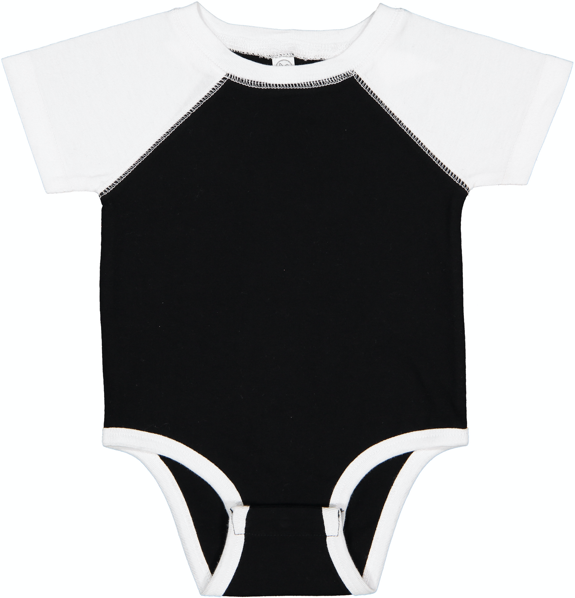 Infant Baseball Bodysuit - Black / White
