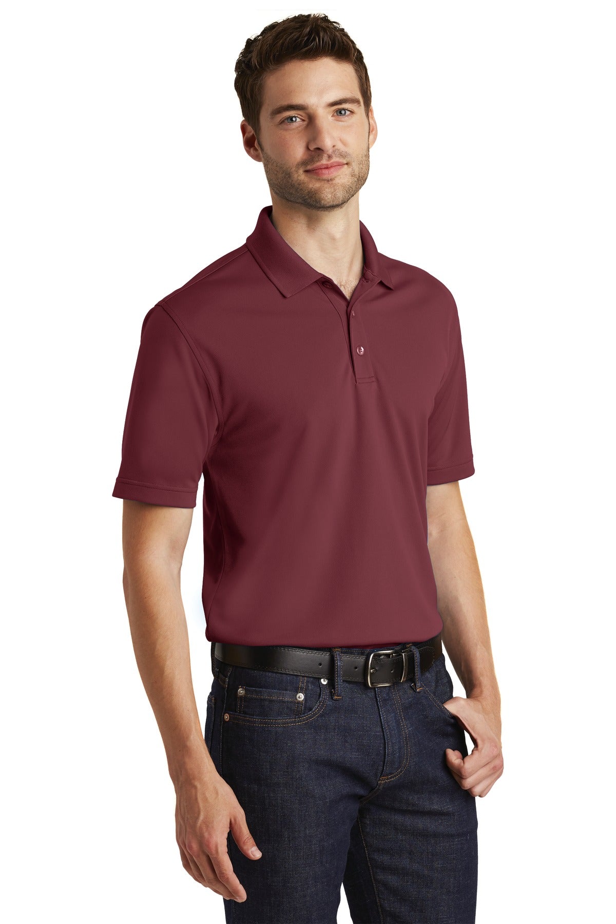 Unisex Dry Zone UV Micro-Mesh Polo - Burgundy