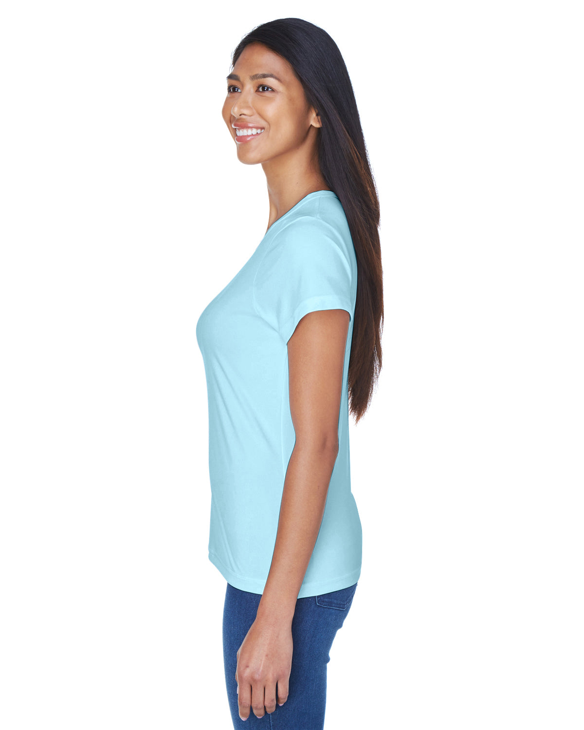 Women's Cool & Dry Sport Performance Interlock T-Shirt - Ice Blue