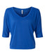 Bella + Canvas 8825 - Women's Flowy Boxy Half-Sleeve V-Neck T-Shirt - True Royal