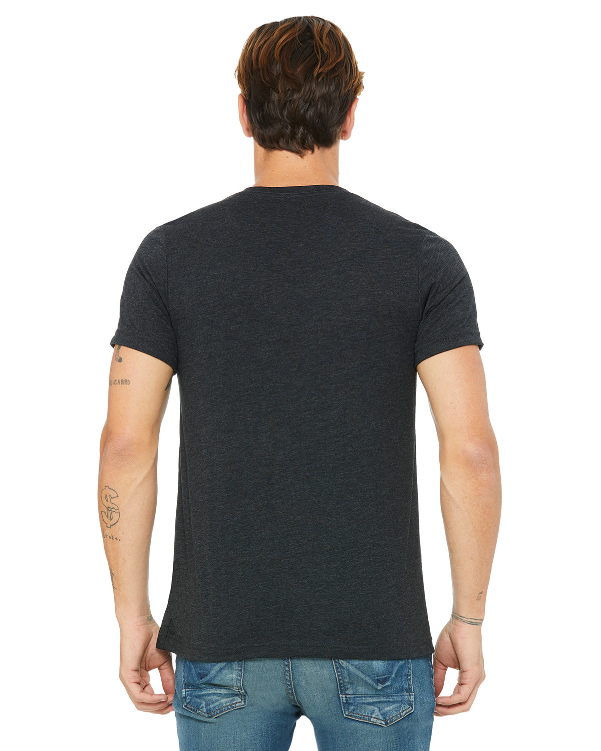 Unisex Triblend V-Neck T-Shirt - Charcoal Black Triblend