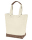 Authentic Pigment AP1921 - Canvas Resort Tote - Natural / Brown