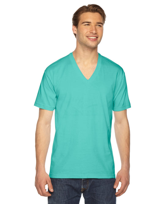 Unisex Fine Jersey Short-Sleeve V-Neck T-Shirt - Mint