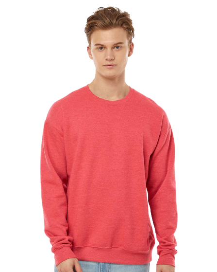 Unisex Fleece Crew - Heather Red