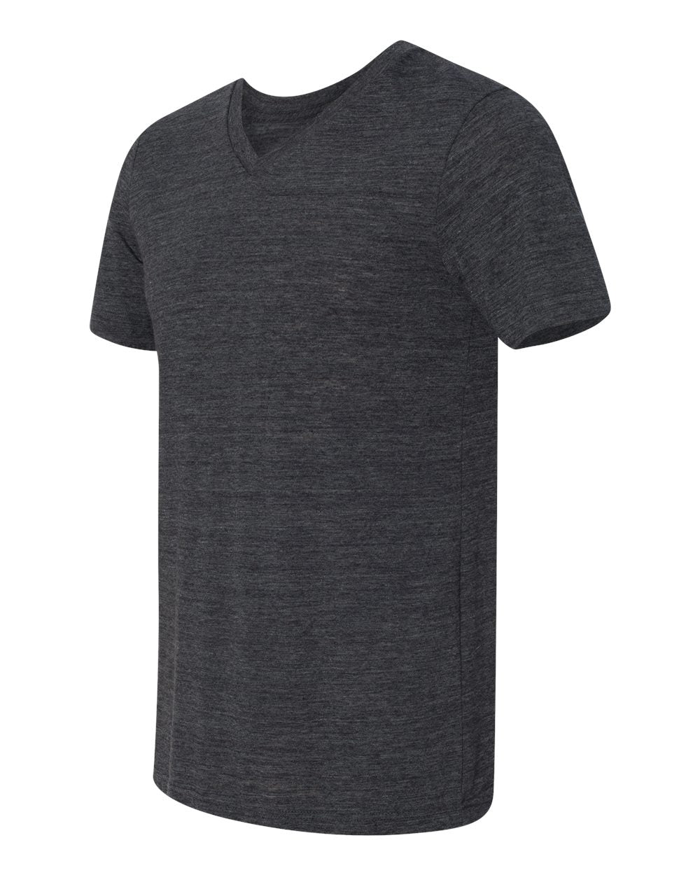 Unisex Jersey Short-Sleeve V-Neck T-Shirt - Charcoal Black Slub
