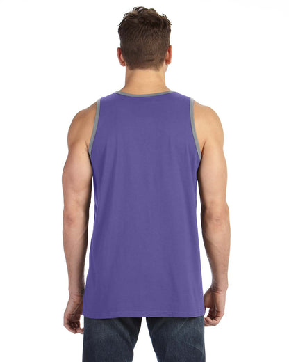 Unisex Lightweight Tank - Heather Purple / Heather Gray