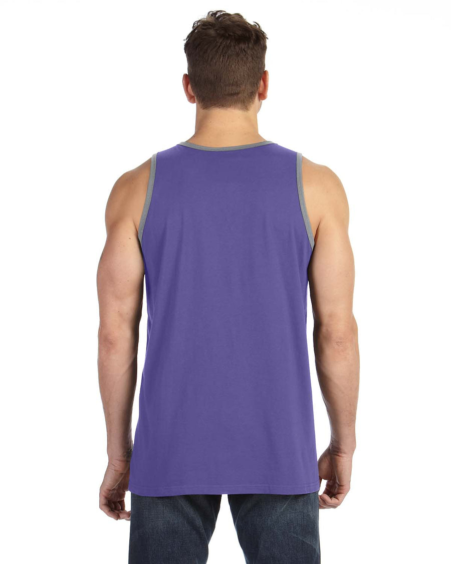Unisex Lightweight Tank - Heather Purple / Heather Gray