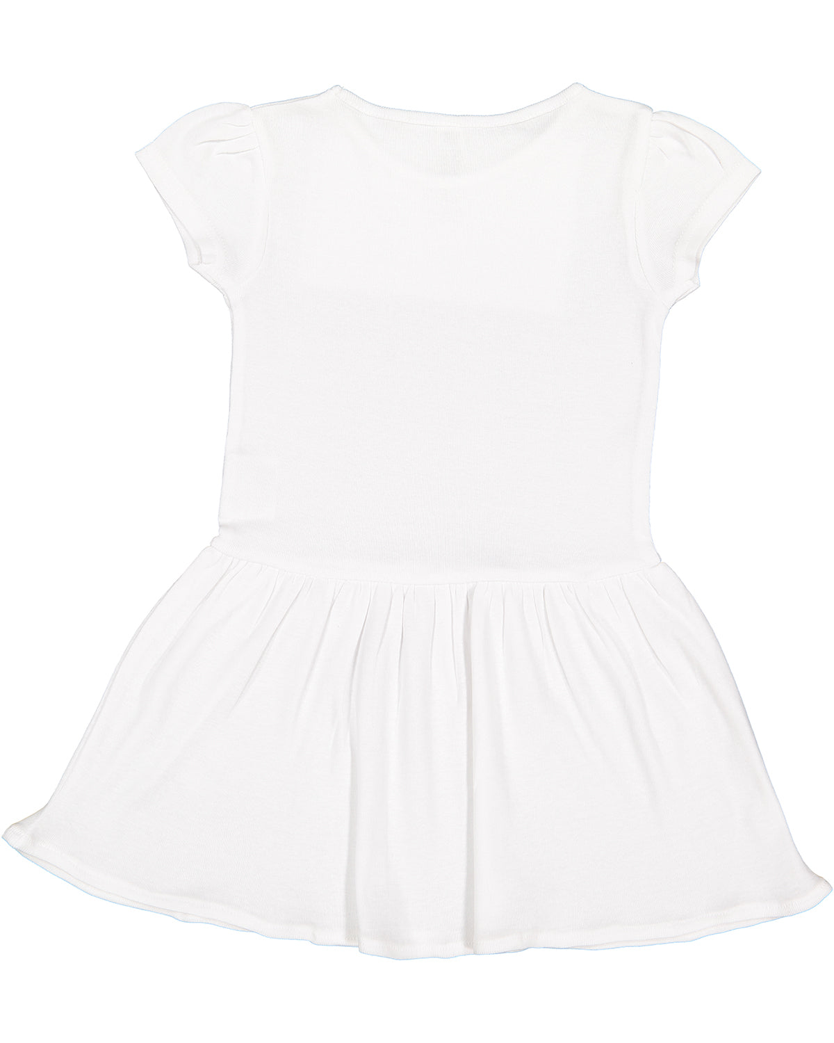 Toddler Baby Rib Dress - White