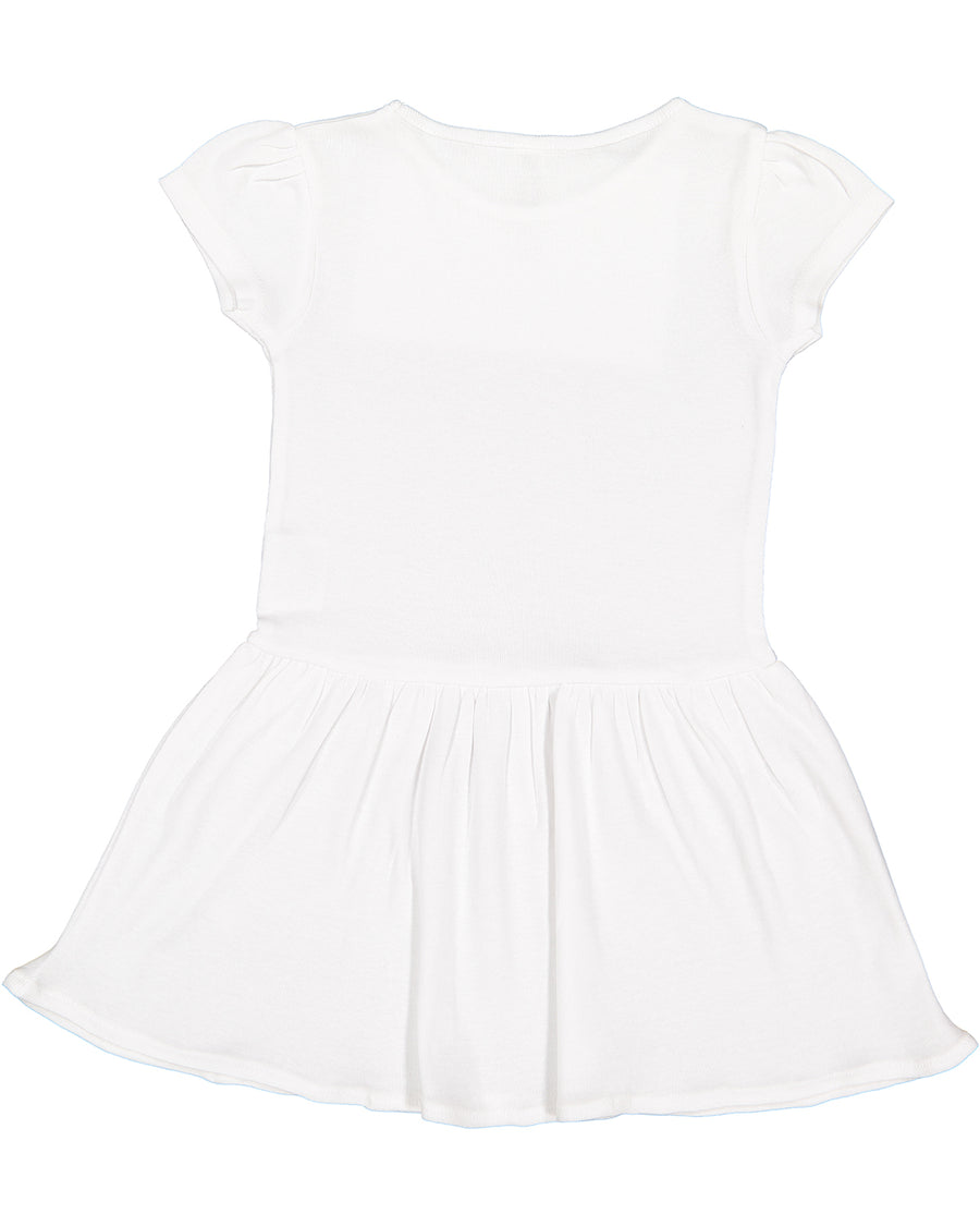 Toddler Baby Rib Dress - White