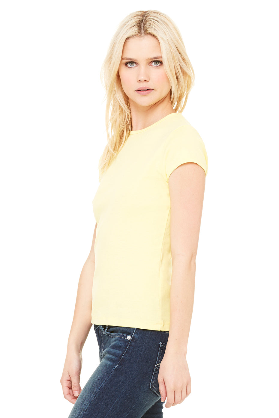 Women's Baby Rib Short-Sleeve T-Shirt - Yellow