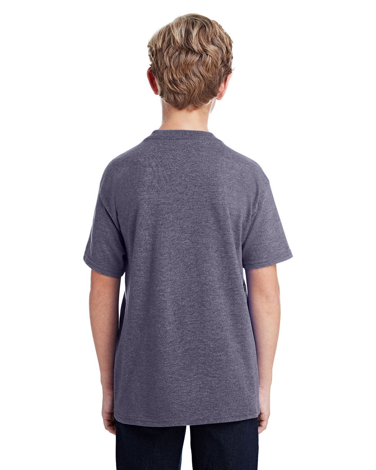 Youth 50/50 T-Shirt - Heather Sport Dark Navy