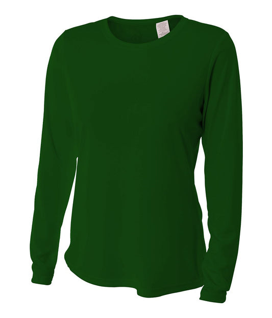 Women's Long Sleeve Cooling Performance Crew Shirt - Forest