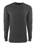 Unisex Inspired Dye Long-Sleeve Crew with Pocket - Shadow