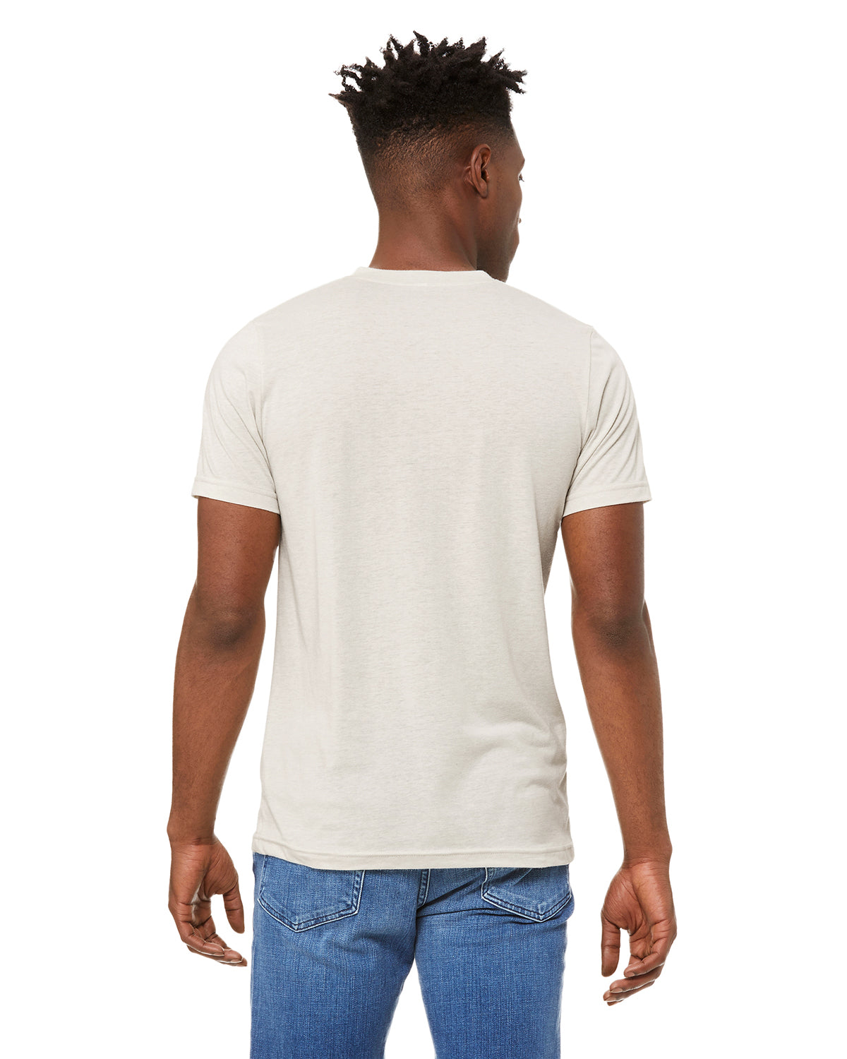 Unisex Triblend V-Neck T-Shirt - Cement Triblend