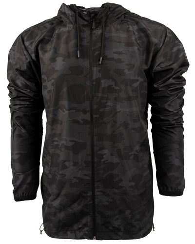 Water-Resistant Wind Jacket - Black Camo