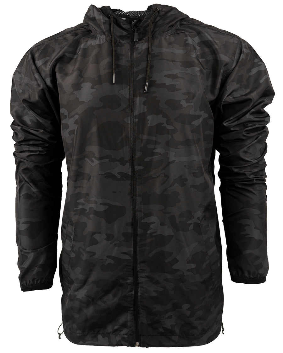 Water-Resistant Wind Jacket - Black Camo