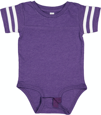 Infant Football Bodysuit - Vintage Purple / Blend White