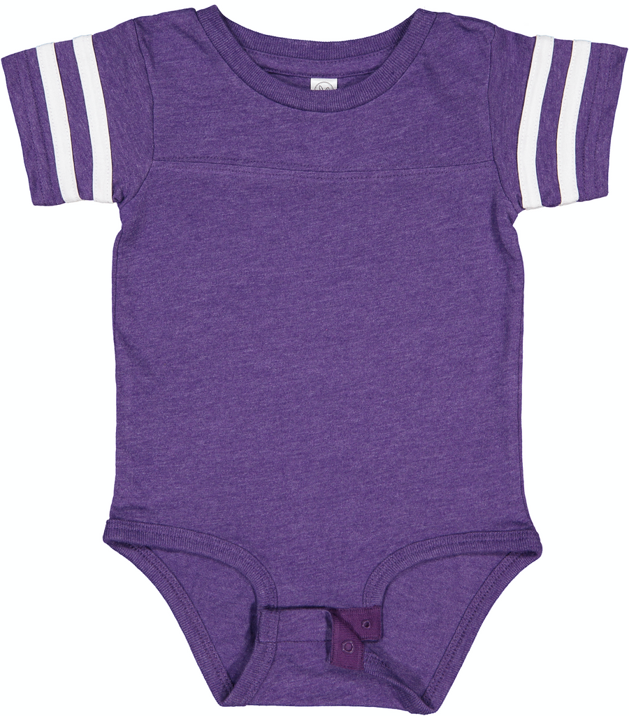 Infant Football Bodysuit - Vintage Purple / Blend White