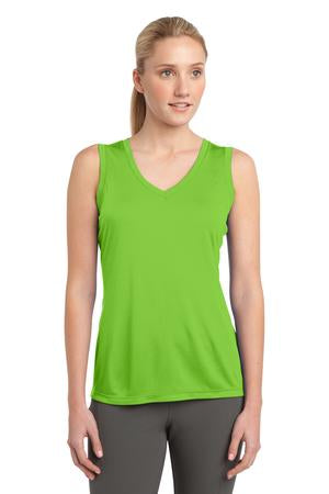 Women's Sleeveless PosiCharge Competitor V-Neck Tee - Lime Shock