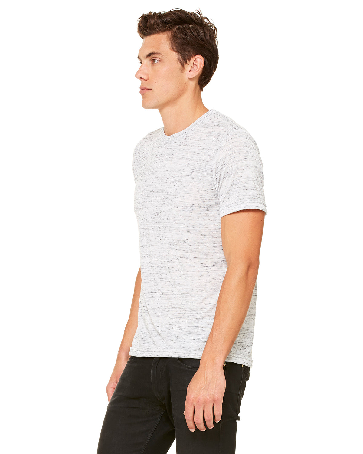 Unisex Poly-Cotton Short-Sleeve T-Shirt - White Marble