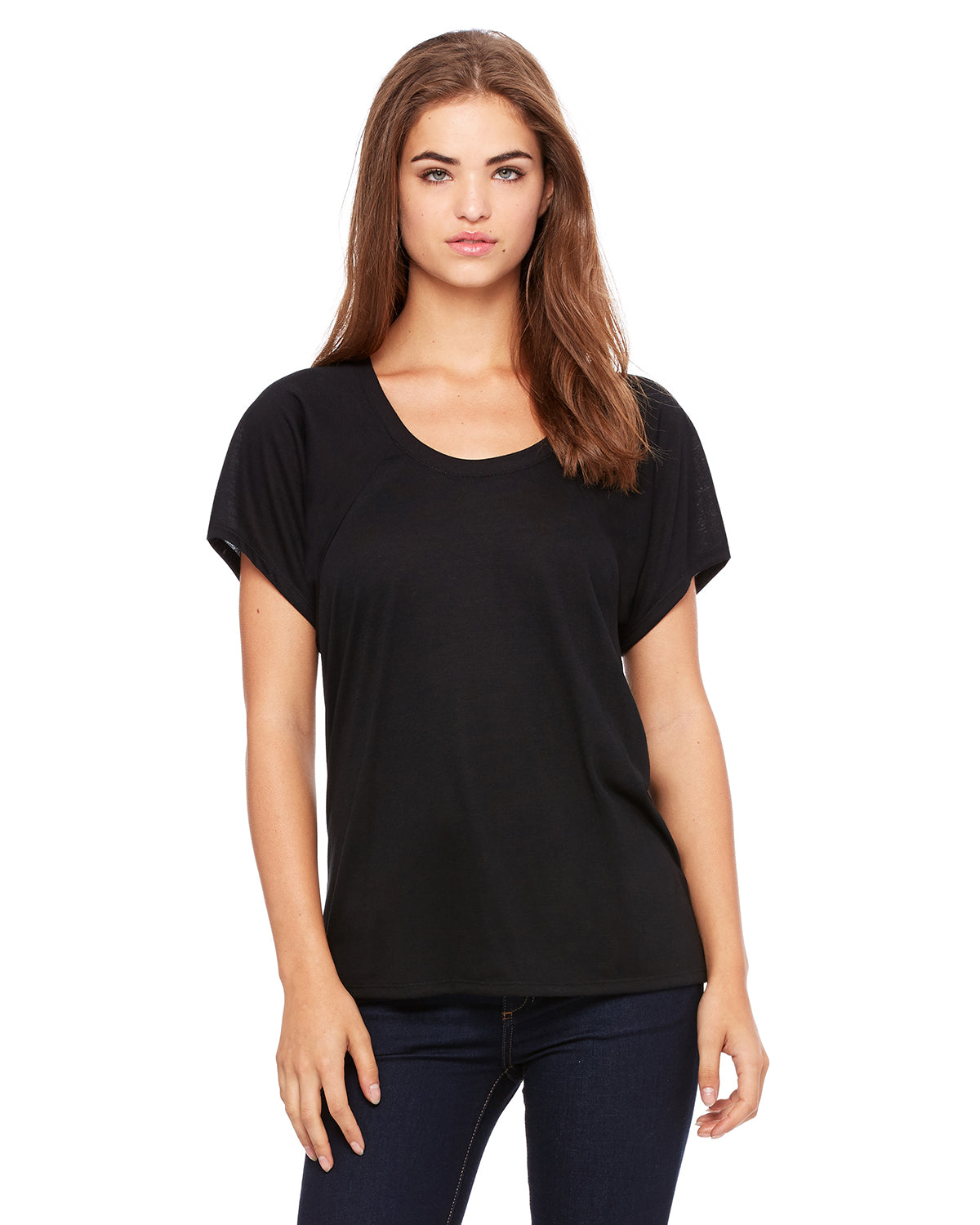 Women's Flowy Raglan T-Shirt - Black