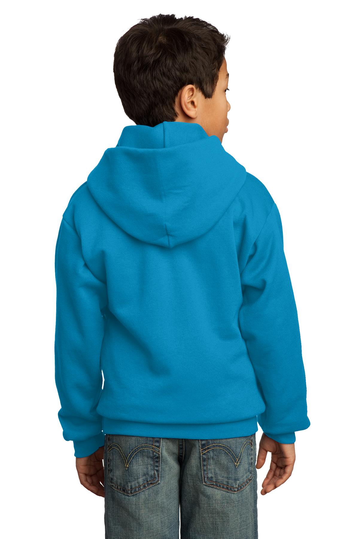 Youth Core Fleece Pullover Hoodie - Neon Blue